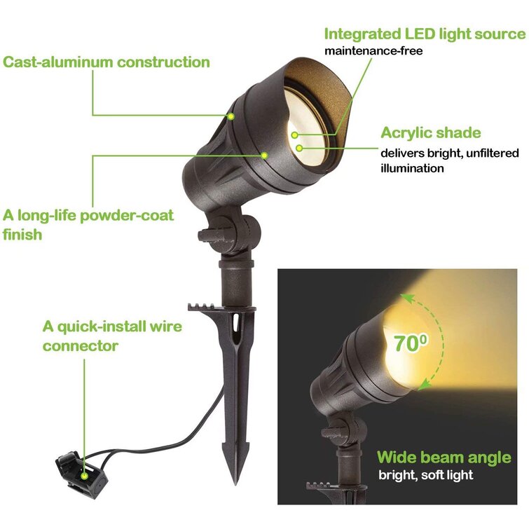 Hykolity Brown Low Voltage Integrated LED Metal Spot Light Kit